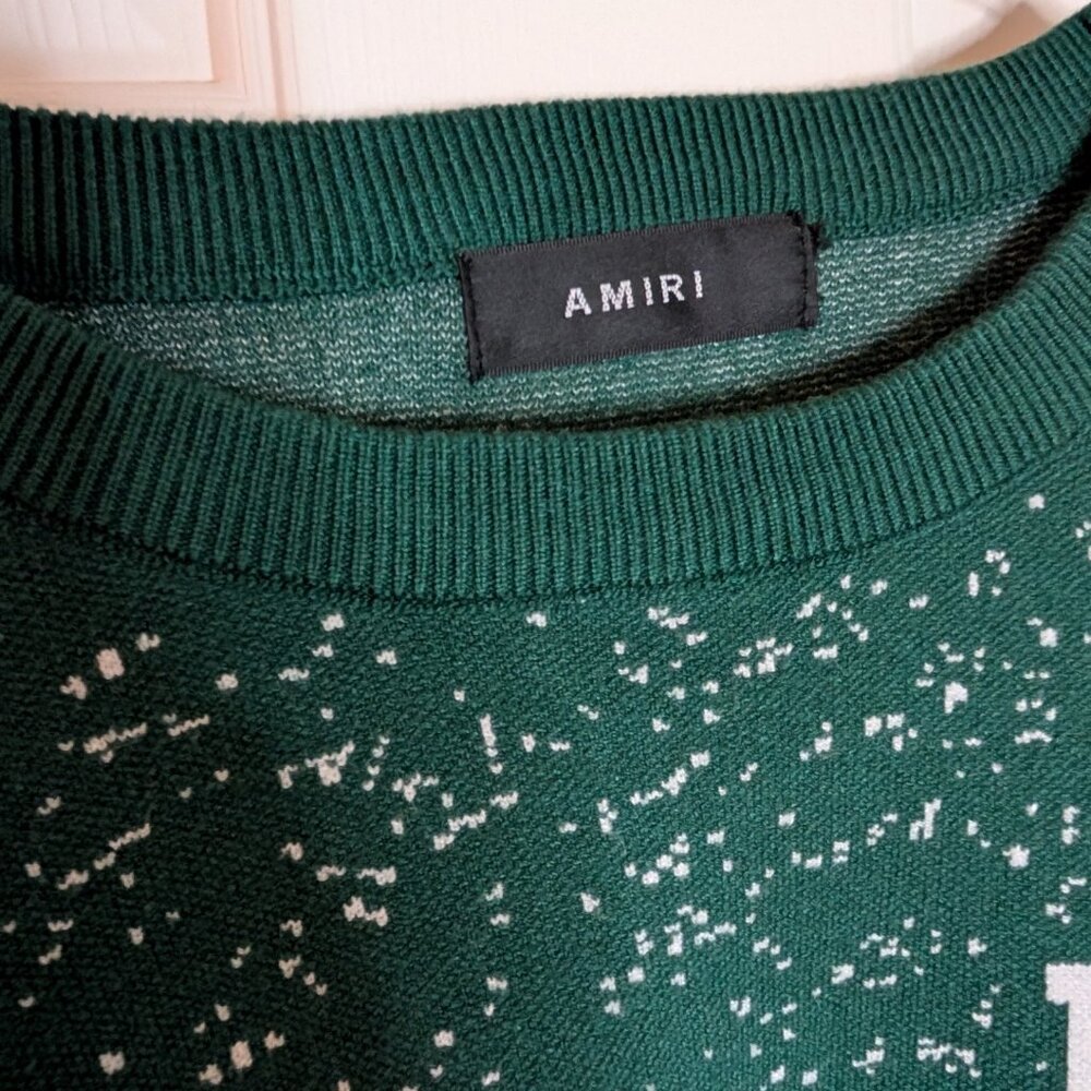 AMIRI green crewneck sweater. Men's medium/large - Picture 2 of 5